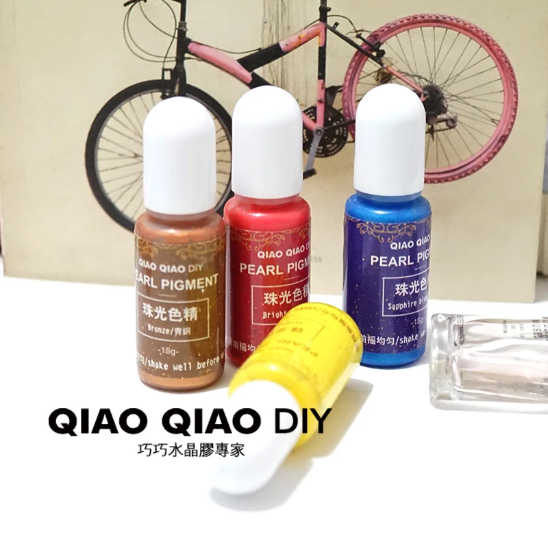 QIAOQIAO DIY 15 г/бутылка с пигментом эпоксидной УФ смолы DIY ручной работы ремесла окрашивающий краситель