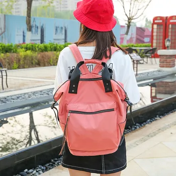 

2020 Women Casual Backpacks Newest Nylon Backpack Ladies High Capacity Back To School Bag Teenage Travel Students