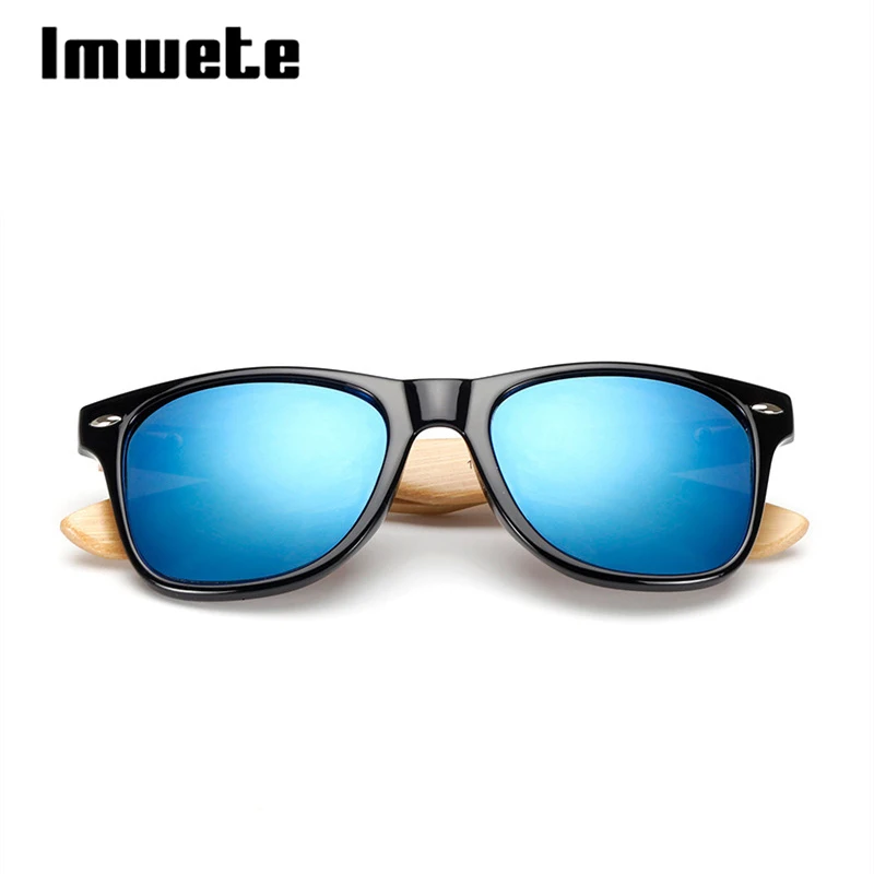 

Imwete Retro Bamboo Optical Men Women Sunglasses Spectacles Vintage Wood Sun glasses Male Wooden Legs Glasses for Women UV400