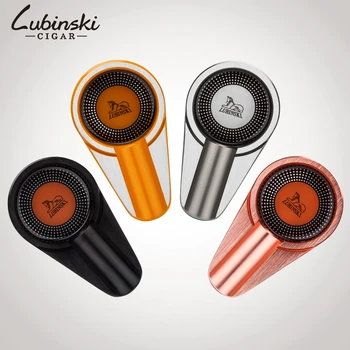 

LUBINSKI Mini Style Smoking Ashtray Metal Pocket Cigarette Cigar Ash Tray Travel Ashtray Cigar Accessories Fit Cohiba