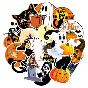 

50 Halloween Stickers Car Body Sticker Laptop Luggage Refrigerator Automobile Sticker