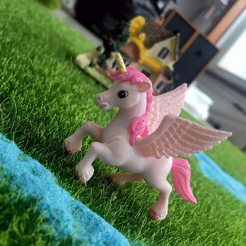 Miniature Rainbow Cake Decoration Unicorn Cake Flag Decoration Pegasus Unicorn Happy Birthday Party Cupcake Decoration Wedding