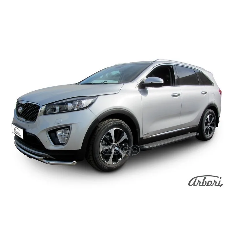 Комплект Алюминиевых Порогов Arbori Optima Black 1800 Для Kia Sorento Prime- Arbori арт. AFZDAALKS1501