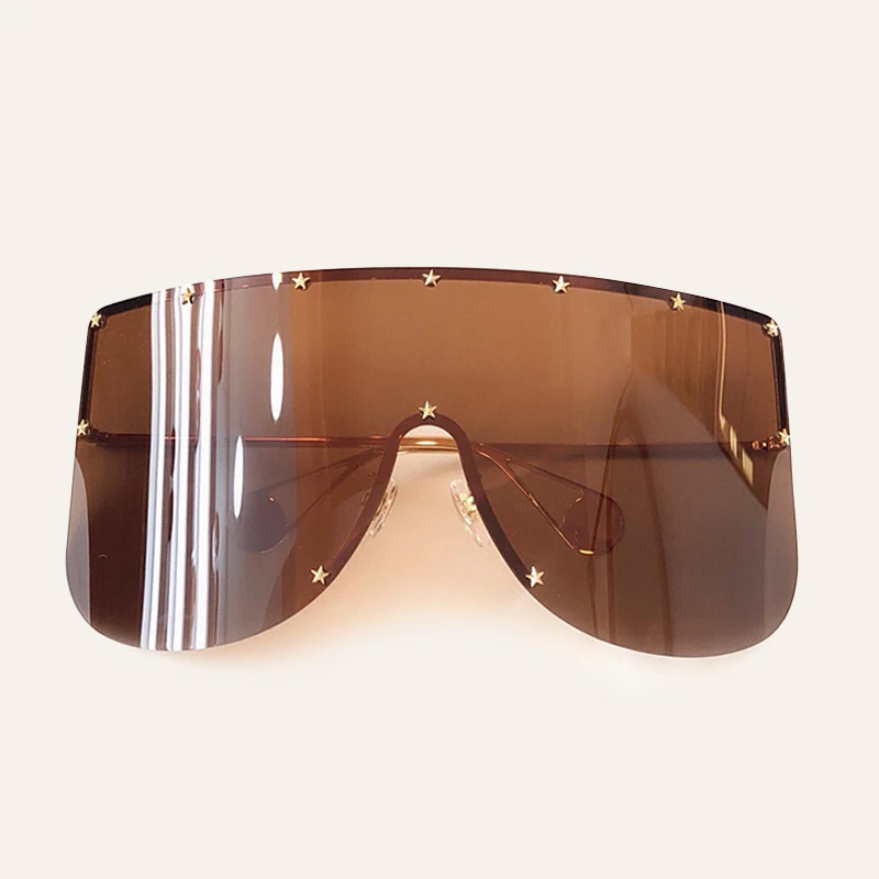 Большая Ретро оправа солнечные очки Для женщин Винтаж Одна деталь женские солнечные очки uv400