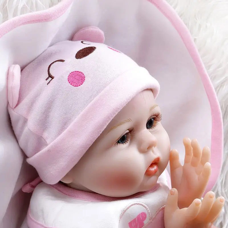 22in Кукла Reborn Мягкая силиконовая соска для младенца одеяло Реалистичная ручная работа