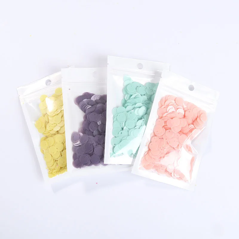 LC/10 mm side hole/circular/10grams Sequins PVC Flat for DIY Card Making Craft Color Collection