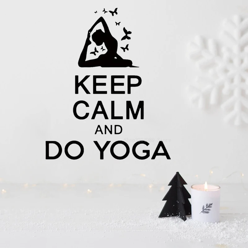 Наклейка на стену для фитнеса красоты женщина Виниловая наклейка Keep Calm And Do