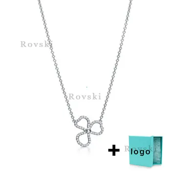 

XL TFX Rllen popular brand sterling silver petal necklace is suitable for women's party jewelry wholesale free shipping.