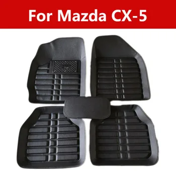 

Car Interior Floor Mats Foot Pad Leather Cover Accessories For Mazda Cx-5 All Weather Protector Mat