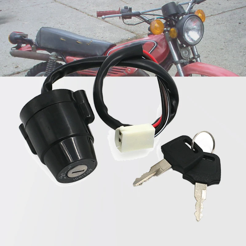 

Motorcycle Ignition Switch Keys Lock For Yamaha DT100 74-83 DT125 74-81 DT175 74-81 DT250 1974-1979 XT250 Repalce 2A6-82508-80