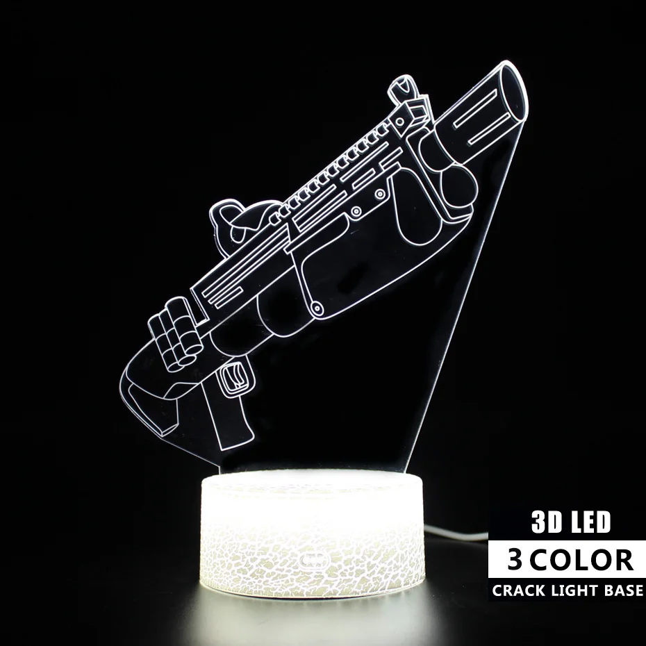 3d Nightlight Sleep Illusion Lamp Touch Battle Royale Remote Control Table Lamp Party Decoration Light Projection Lamp