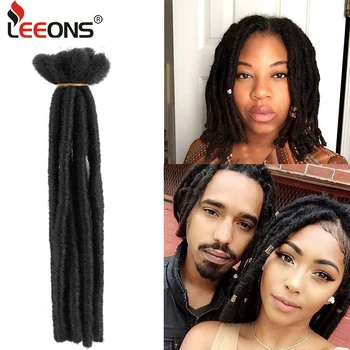 

Leeons Dreadlocks Hair Extension For Men Women 5Pcs/Pag Soft Synthetic Crochet Braiding Hair Reggae Hip-Hop Hair Stlye