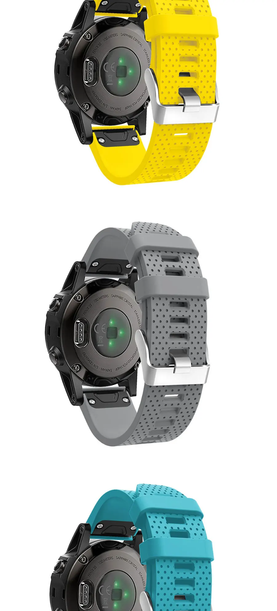 20 22 26 мм смарт-часы ремешок для Garmin Fenix 5X5 5S 3 3HR forerunner 935 часы Quick Release силиконовый браслет Easyfit