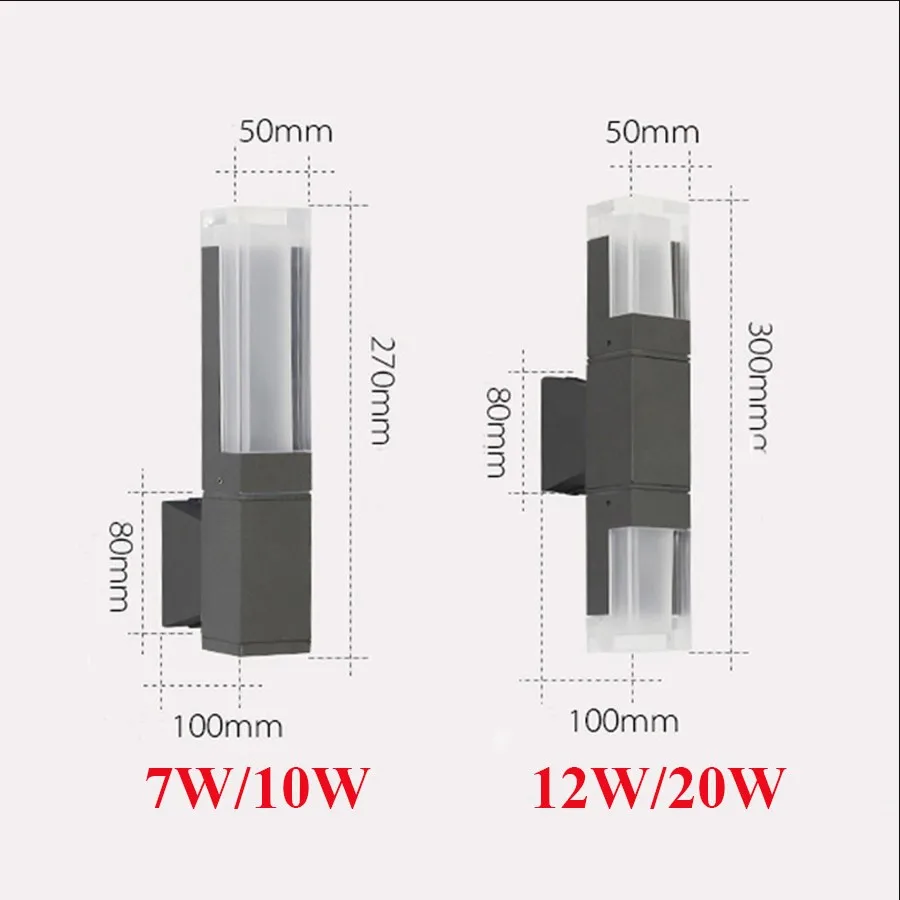 1PCS10W 12 Вт 20 PIR датчик движения Открытый сад крыльцо настенный светильник