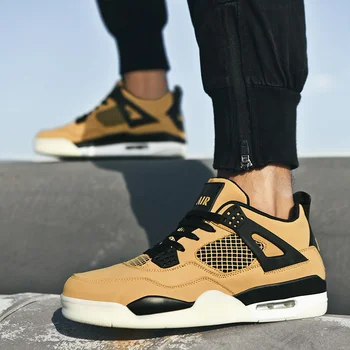 

MandiShang Winter Men's Shoes Tide Shoes 2019 New Korean Version Of Trend Shoes Men's Winter High Help Air Cushion Solder