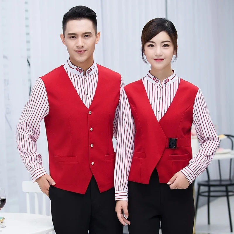 Man Restaurant Waiter Uniform False Two 