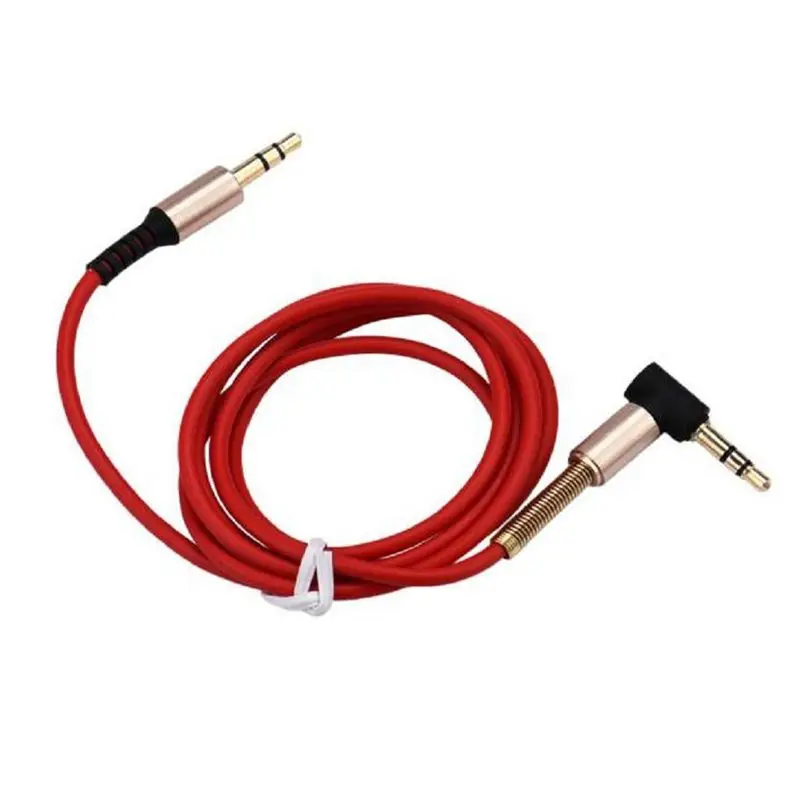 3.5mm Jack Elbow Male to Stereo Headphone Car Aux Audio Extension Cable (Red) | Электроника