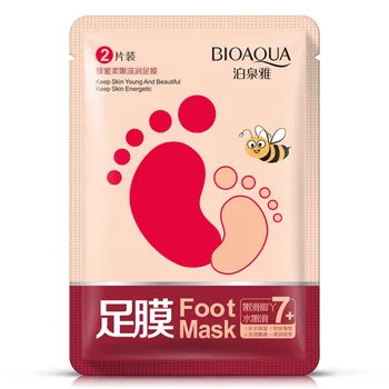 

1 pair BIOAQUA Honey Foot Mask Anti-wrinkle Moisturizing Hydrating Exfoliating Foot Spa Pedicure Feet Skin Care