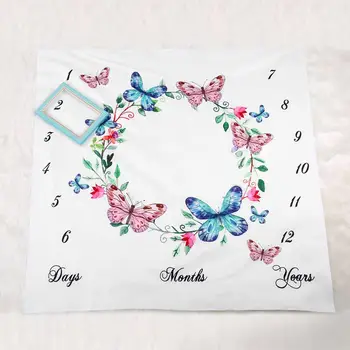 

Baby Blankets Swaddle Wrap Newborn Fashion Bathing Towels Flower Printed Cute Soft Blanket DIY Infant Kids Photography Props