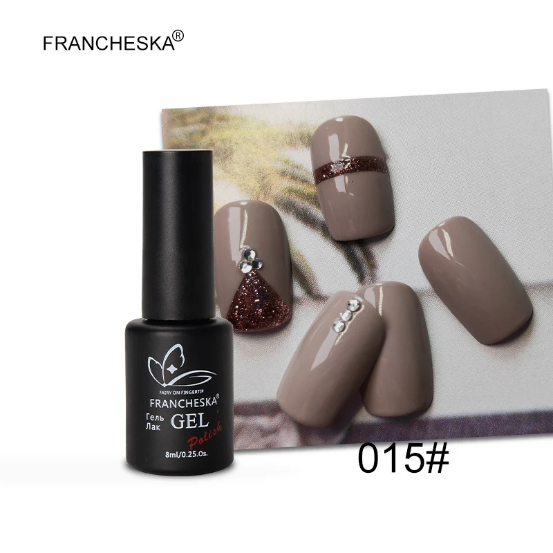 Francheska Гель-лак для ногтей Горячая Распродажа Зеленый Фиолетовый Серия oje nagels spulletjes полуперманентный замочить от длительного действия Гель-лак - Цвет: Francheska 015