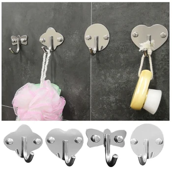 

Stainless Steel Hook Multifunctional Door Rear Single Hook Cross-border Storage Hook kitchen Stainless Steel Storage Rack
