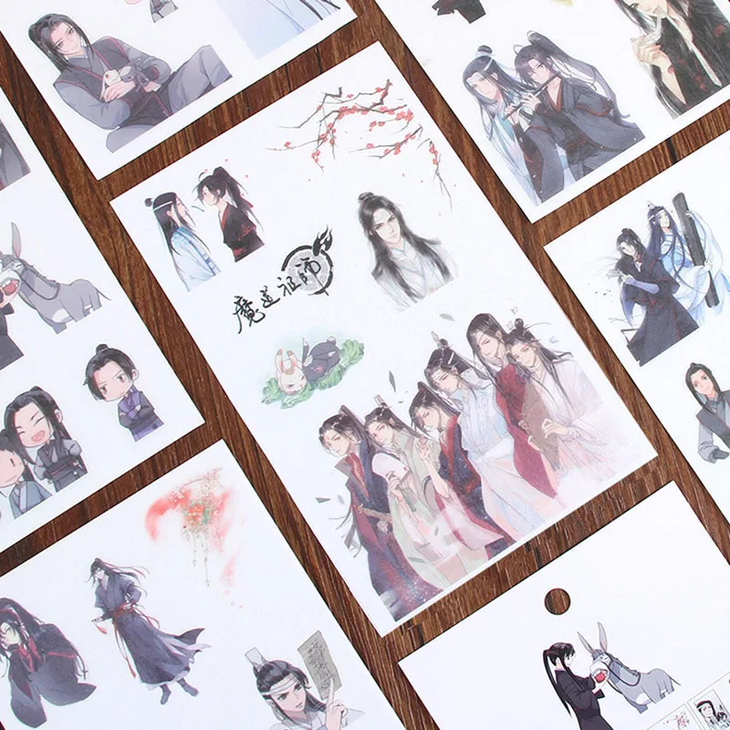 6 шт./компл. аниме основатель диаболизма Mo Dao Zu Shi декоративные наклейки DIY дневник в стиле Скрапбукинг наклейки этикетки