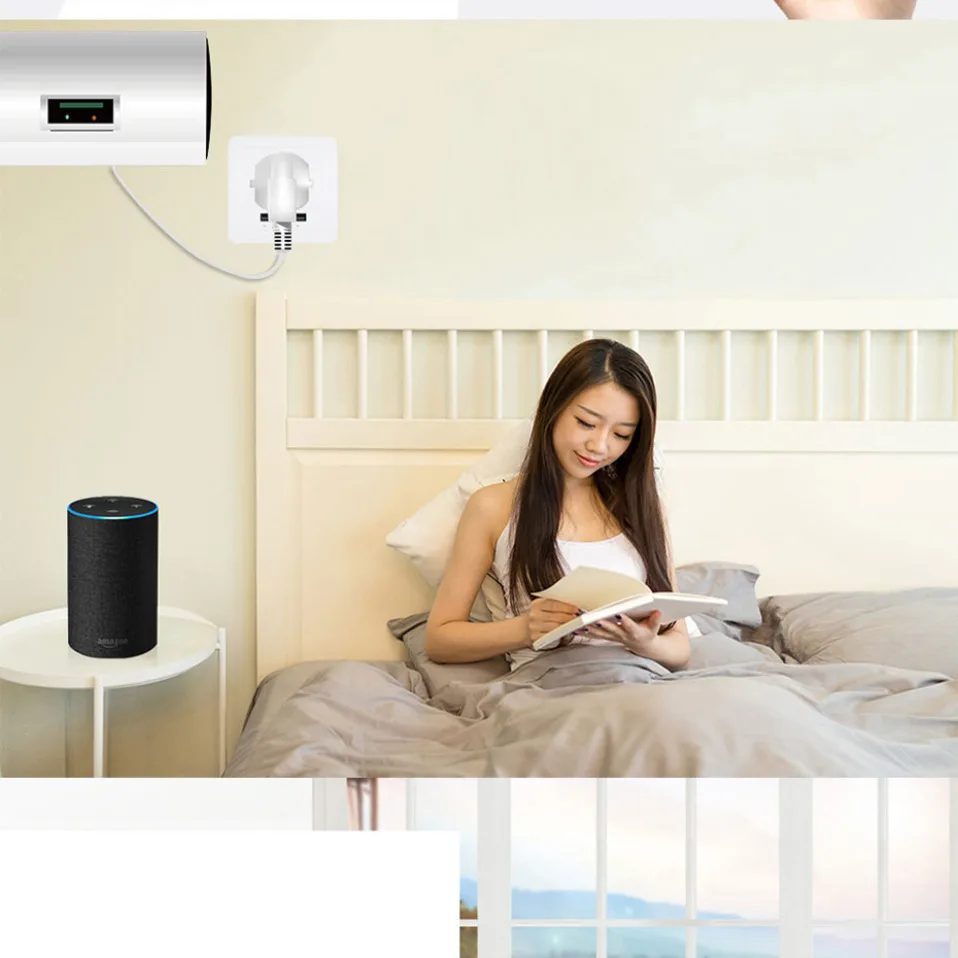 Умная USB розетка AVATTO 16A EU Wifi Разъем питания работает с Google Home Alexa IFTTT Tuya Smart life APP голосовой пульт дистанционного управления