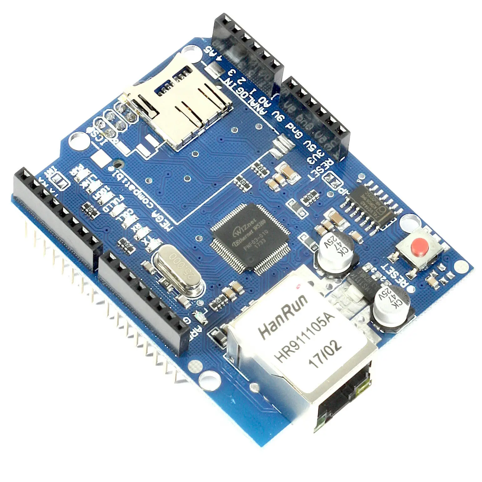 Scheda Di Sviluppo Della Rete W5100 Per Arduino Uno R3 W5100 Shield Ethernet Shield Per Mega 2560 1280 Uno 328 Unr R3 Diy Electronic