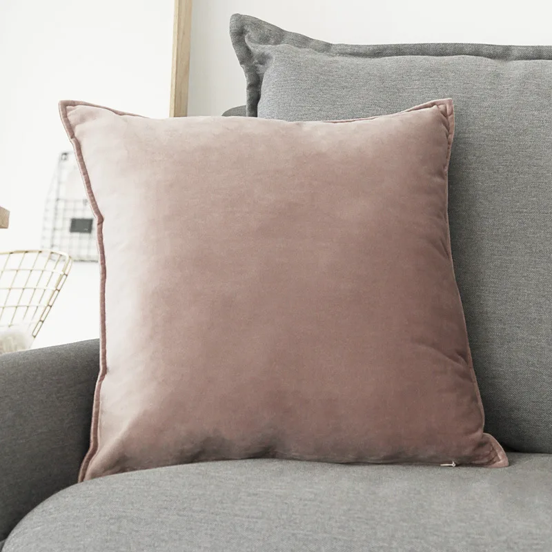 Голландская простая наволочка, Мягкая Наволочка, без подушки, 6 цветов, 45*45 см - Цвет: Розовый