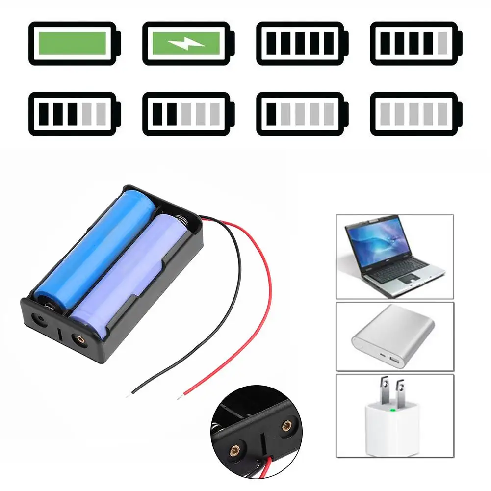 

5pcs Dual Slots 18650 Battery Holders Rechargeable Batteries Storage Box for Power BANK 18560 Holders Parts