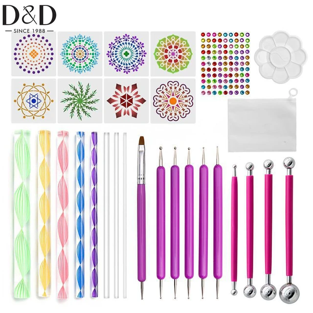 29pcs Mandala Dotting Tools Set for Drawing Handcraft&Spray Paint