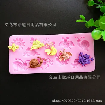 

New Products Insect Series Butterfly Liquid Silicone Mold Bees Cake Mould DIY Chocolate Baking Mould