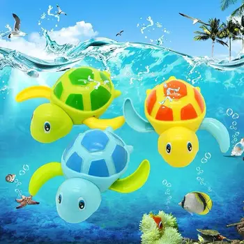 Zabawki wodne dzieci wanienka do kąpieli zabawka edukacyjne zabawki 2020 nowe zwierzęta żółwie pływać kąpiel gra dla dzieci prezent lato basen akcesoria tanie i dobre opinie Toddler Turtle Toy