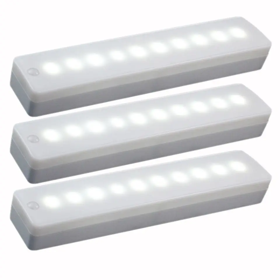 10LED шкаф для шкафа прохода ночник переключатель дневного и ночного режима 5 АА