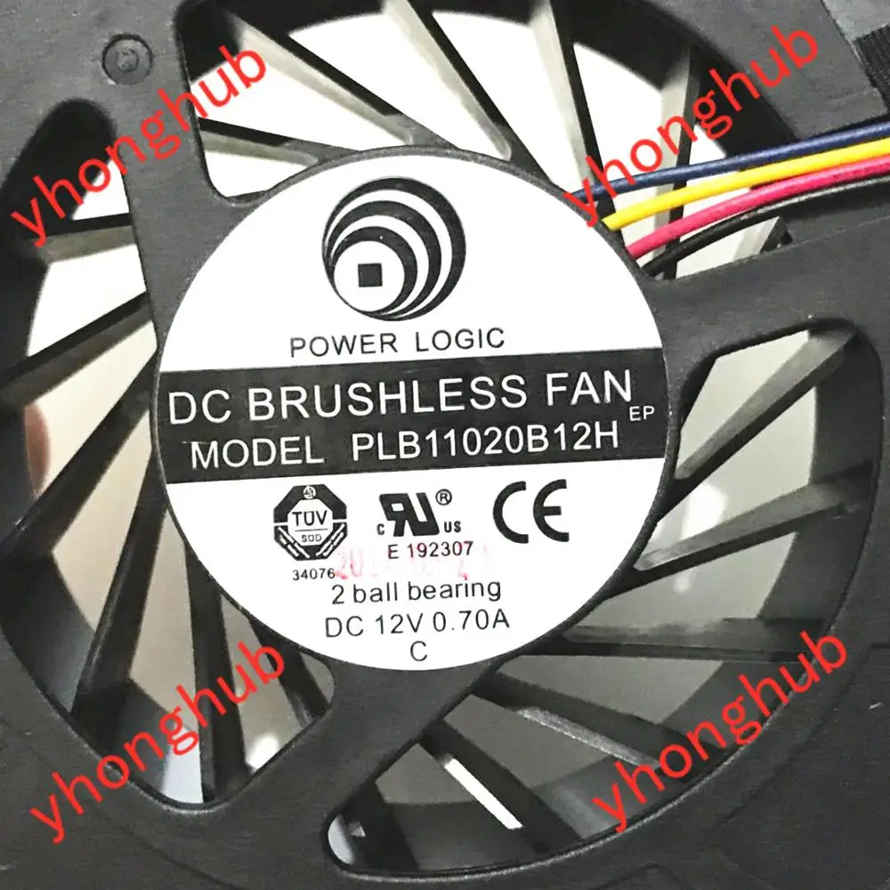 POWER LOGIC PLB11020B12H DC 12V 0.70A 4 проводной Сервер вентилятор охлаждения|power logic|server fandc fan 12v |