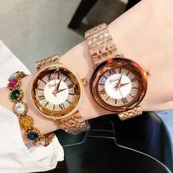

Top Brand Luxury Chronograph Quartz Watch Women Bracelet Watches Diamond Wristwatch Ladies dress watch Clock Dimini reloj mujer