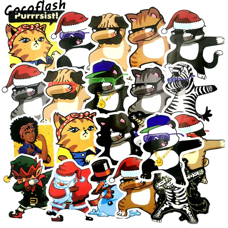 28pcs/lot Classic Famous Hip Hop Gesture DIY Waterproof Decals Stickers For Guitar Suitcase Skateboard Laptop Sticker