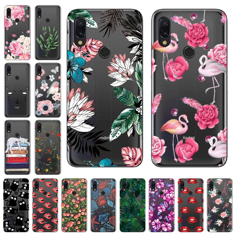 

Transparent Painted Case For Xiaomi Redmi 7A Case Silicon Soft TPU Cover For Xiaomi Redmi 7 Redmi7a Redmi7 Case Covers Coques