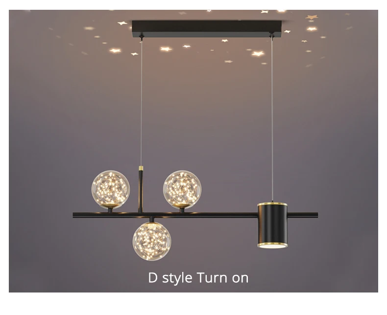 Nordic Restaurant Chandelier Modern Simple Led Gypsophila Chandeliers Living Bedroom Dining Home Indoor Lighting Pendant Lights glass chandelier