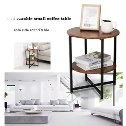 Mrosaa mesa auxiliar redonda para el hogar, sala de estar de té para mesa de centro, dormitorio pequeño, mesita de noche, sofá, escritorio lateral