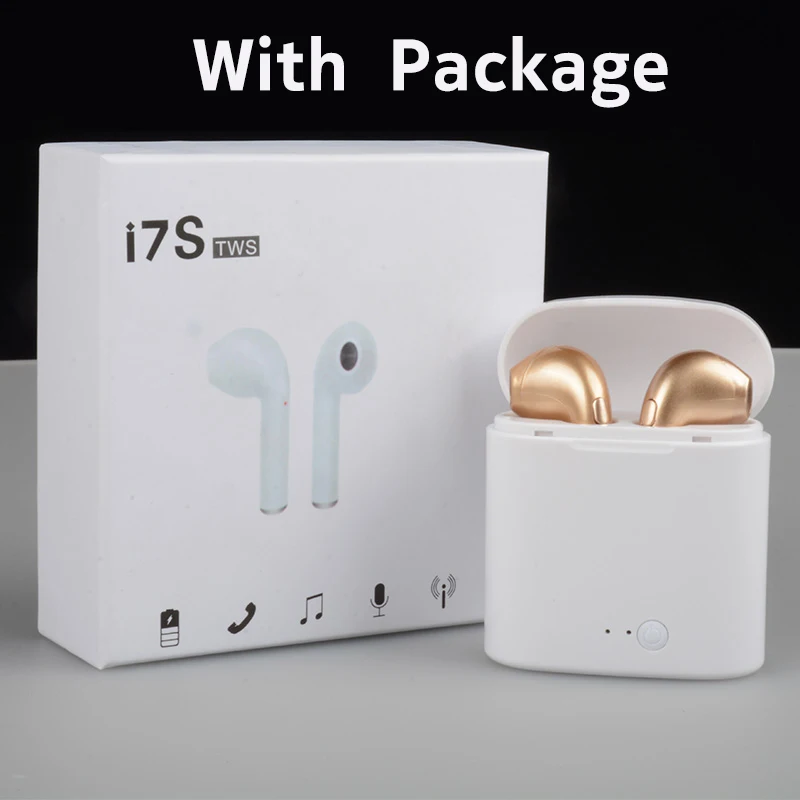I7s TWS Mini беспроводные Bluetooth 5,0 наушники-вкладыши стерео наушники спортивные Гарнитура микрофон бинауральные для IOS Android телефонов - Цвет: i7s G with package