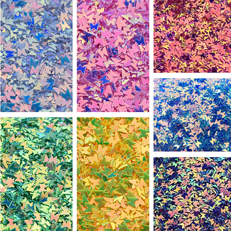 

1 Bag Mixed Color 3D Ultrathin Sequins Nail Glitter Flakes Sparkly DIY Tips Dazzling Paillette Nail Art Decorations