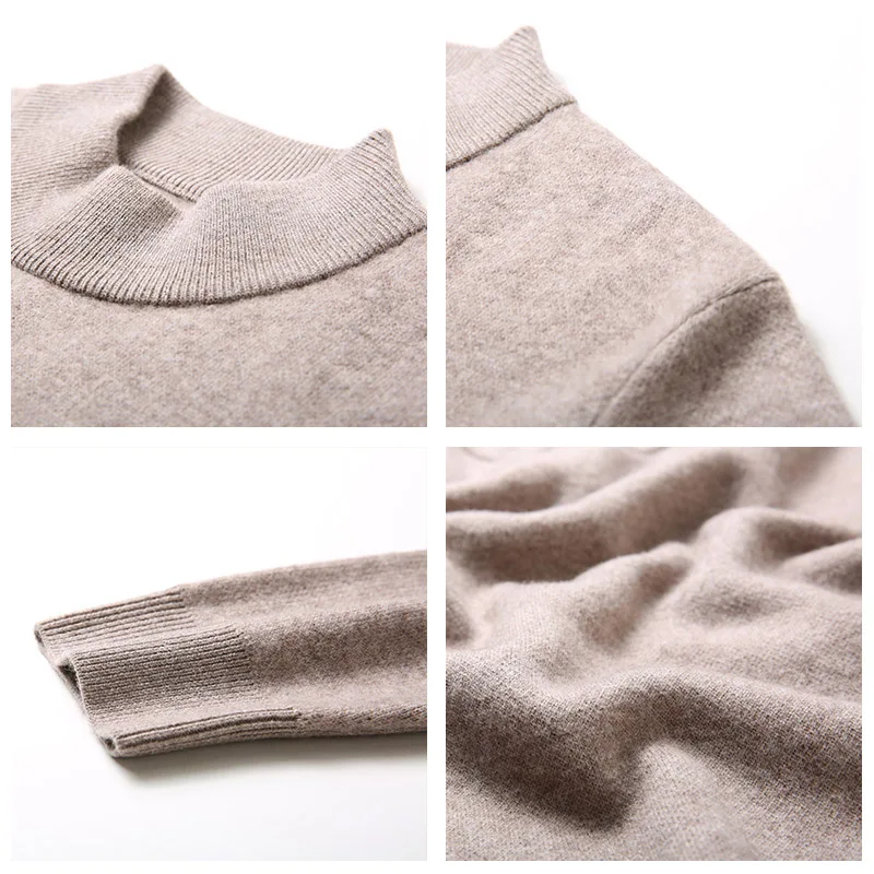 COODRONY Brand Sweater Men 100% Merino Wool Pullover Men Thick Warm Winter Turtleneck Sweaters Cashmere Casual Pull Homme 93028