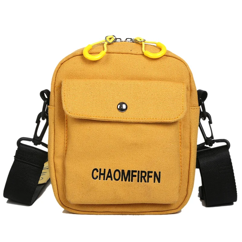 

INS Women Lady Small Canvas Bag Female New Fashion Messenger Shoulder Canvas Bag Retro Student Girl Shoulder Crossbody Phone Bag
