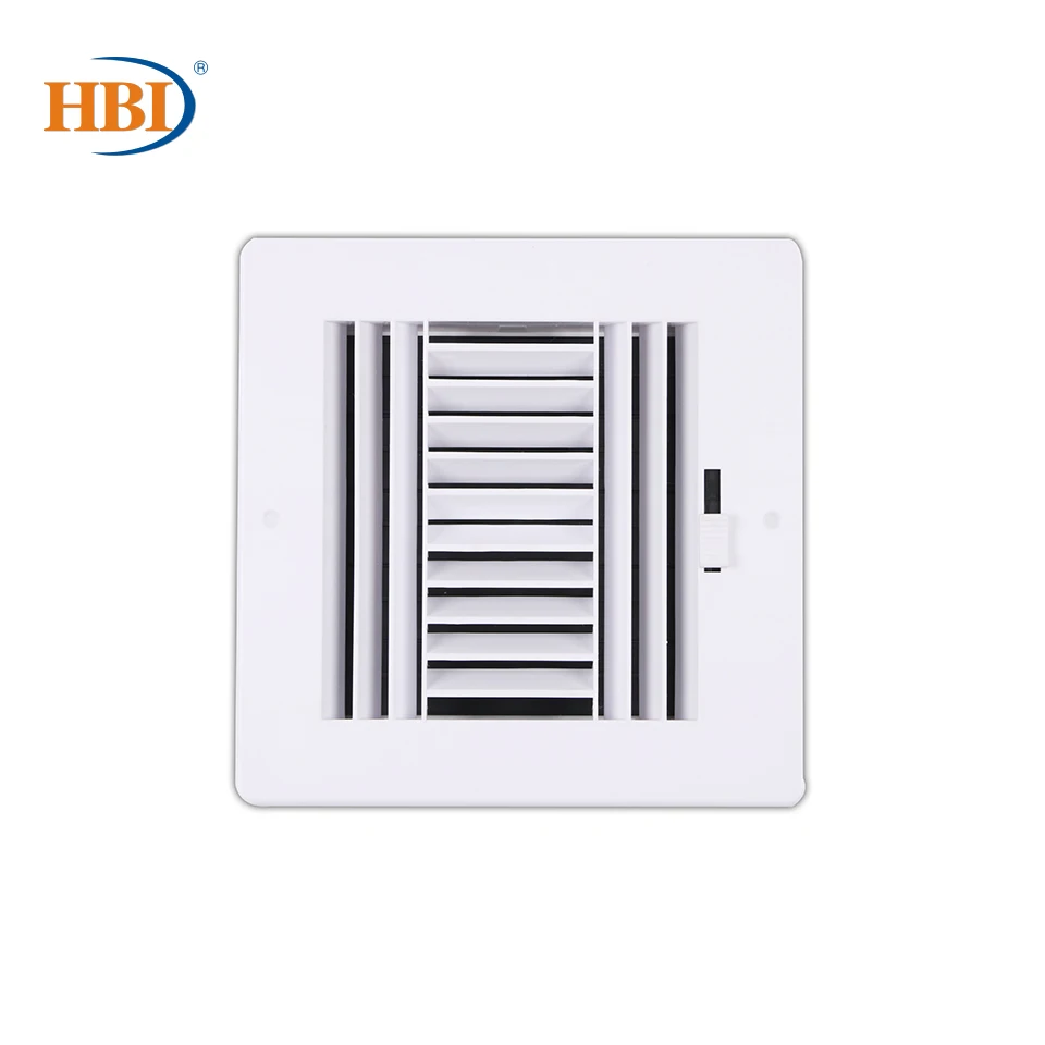 4 Way W6 X H6 Bright White Plastic Sidewall Ceiling Register Air 4 Way W6 X H6 Bright White Plastic