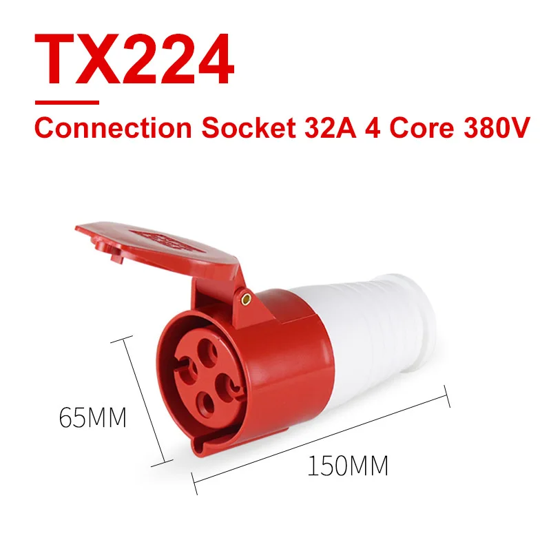 IP44 Водонепроницаемая промышленная пробка и гнездо 16 Amp 32a 63a 125a 3 pin 4 core 5 pole