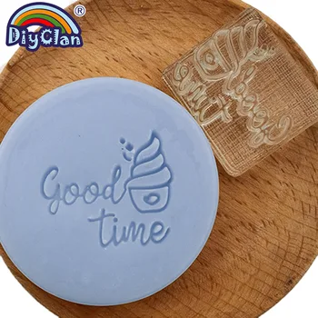 

Good Time Soap Making Stamp Ice Cream Pattern Handmade Stamps For Soap Acrylic Custom Pattern Soap Stamp