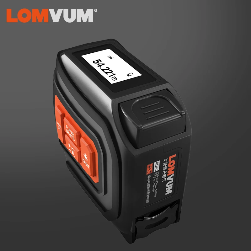 US $31.88 LOMVUM Laser TwoInOne Tape Measure Infrared Laser Electronic Digital Display Ranging MultiFunction Measurement Tool