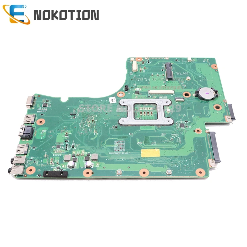 NOKOTION материнская плата для ноутбука Toshiba Satellite C655 C655D основная плата V000225000 6050A2355201-MB-A02 HM55 DDR3 Бесплатный процессор