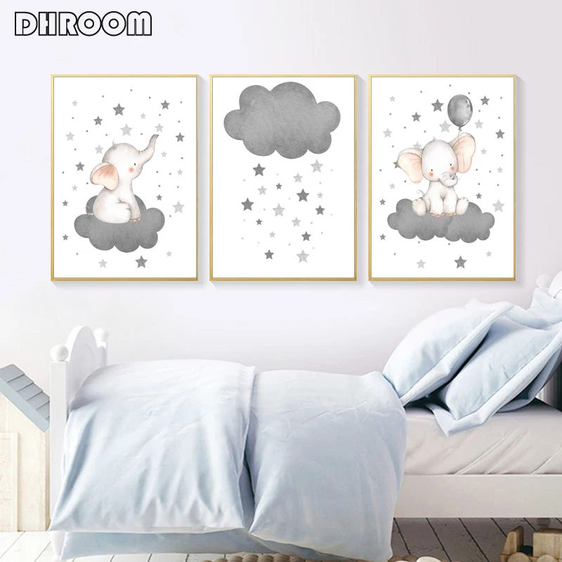 elephant nursery canvas